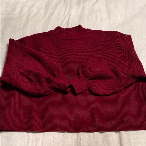 Ellison Sweaters - Ellison Deep Red Cowl Neck Sweater